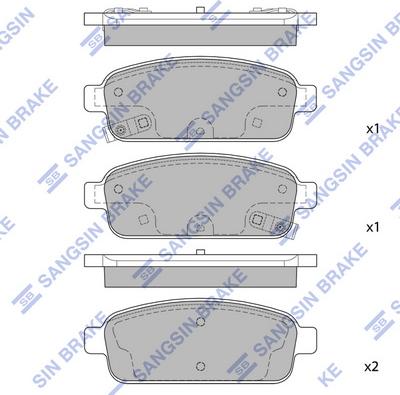 Hi-Q SP1363 - Тормозные колодки, дисковые, комплект autospares.lv