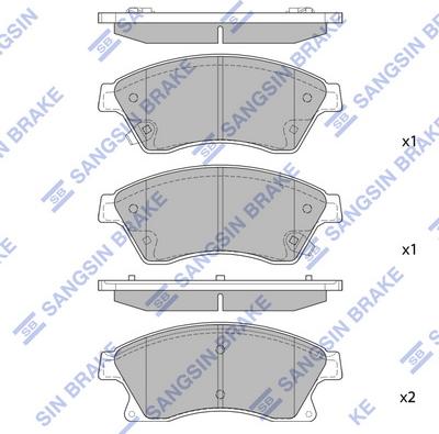 Hi-Q SP1362 - Тормозные колодки, дисковые, комплект autospares.lv