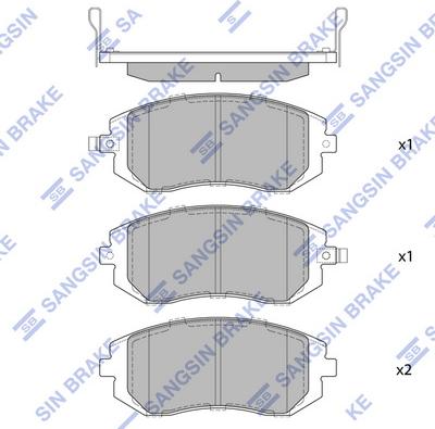 Hi-Q SP1367 - Тормозные колодки, дисковые, комплект autospares.lv