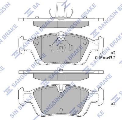 Hi-Q SP1388 - Тормозные колодки, дисковые, комплект autospares.lv