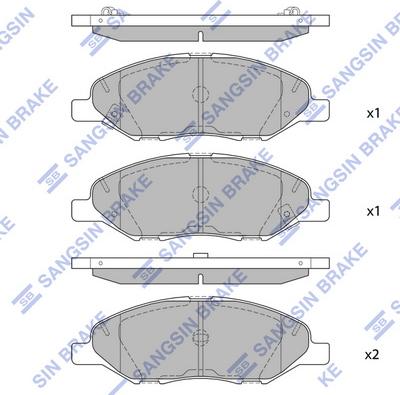 Hi-Q SP1383 - Тормозные колодки, дисковые, комплект autospares.lv