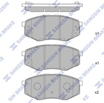 Hi-Q SP1374 - Тормозные колодки, дисковые, комплект autospares.lv