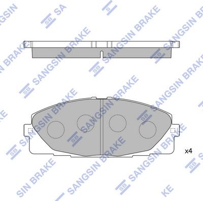 Hi-Q SP1376 - Тормозные колодки, дисковые, комплект autospares.lv