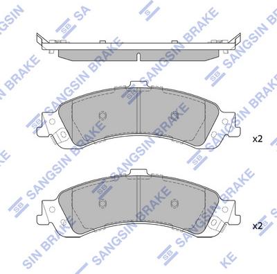 Hi-Q SP1370 - Тормозные колодки, дисковые, комплект autospares.lv