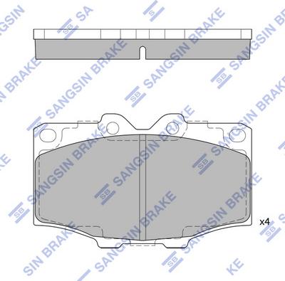 Hi-Q SP1378 - Тормозные колодки, дисковые, комплект autospares.lv