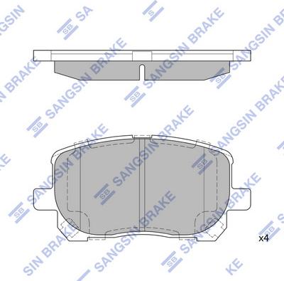 Hi-Q SP1373 - Тормозные колодки, дисковые, комплект autospares.lv