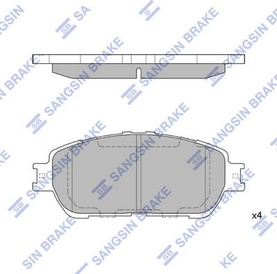 Hi-Q SP1372 - Тормозные колодки, дисковые, комплект autospares.lv