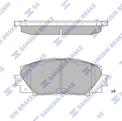 Hi-Q SP1377A - Тормозные колодки, дисковые, комплект autospares.lv