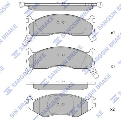 Hi-Q SP1293 - Тормозные колодки, дисковые, комплект autospares.lv