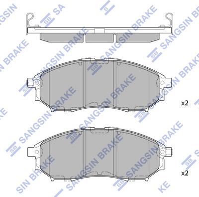 Hi-Q SP1249 - Тормозные колодки, дисковые, комплект autospares.lv