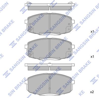 Hi-Q SP1240 - Тормозные колодки, дисковые, комплект autospares.lv