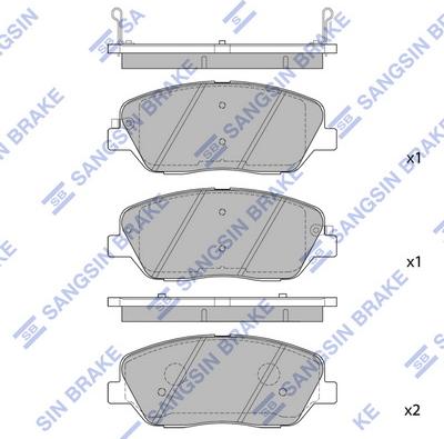 Hi-Q SP1248 - Тормозные колодки, дисковые, комплект autospares.lv