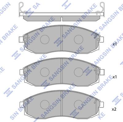 Hi-Q SP1256 - Тормозные колодки, дисковые, комплект autospares.lv