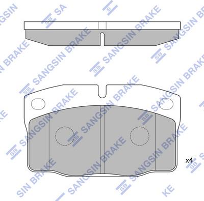 Hi-Q SP1258 - Тормозные колодки, дисковые, комплект autospares.lv