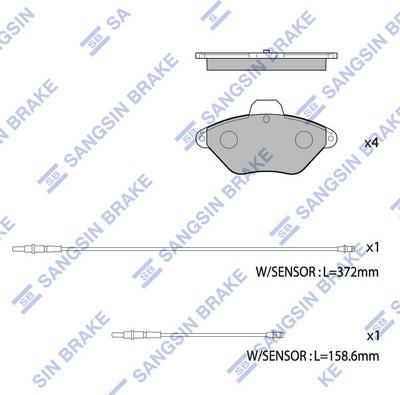 Hi-Q SP1253 - Тормозные колодки, дисковые, комплект autospares.lv