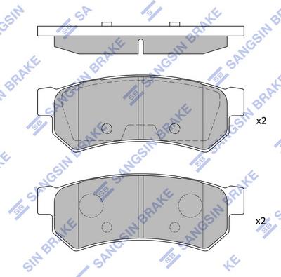 Hi-Q SP1257 - Тормозные колодки, дисковые, комплект autospares.lv