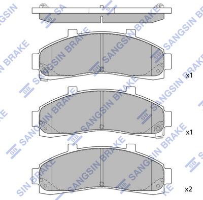 Hi-Q SP1264 - Тормозные колодки, дисковые, комплект autospares.lv