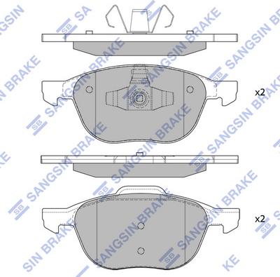 Hi-Q SP1260 - Тормозные колодки, дисковые, комплект autospares.lv