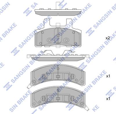 Hi-Q SP1261 - Тормозные колодки, дисковые, комплект autospares.lv