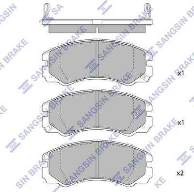 Hi-Q SP1267 - Тормозные колодки, дисковые, комплект autospares.lv