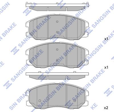 Hi-Q SP1204 - Тормозные колодки, дисковые, комплект autospares.lv