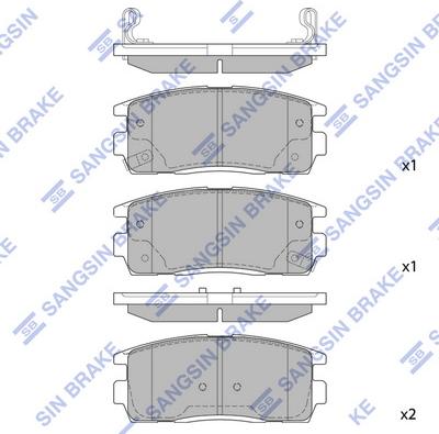 Hi-Q SP1205 - Тормозные колодки, дисковые, комплект autospares.lv