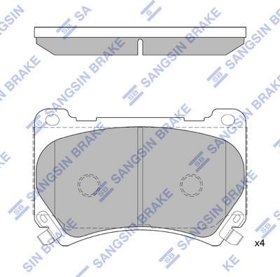 Hi-Q SP1206 - Тормозные колодки, дисковые, комплект autospares.lv