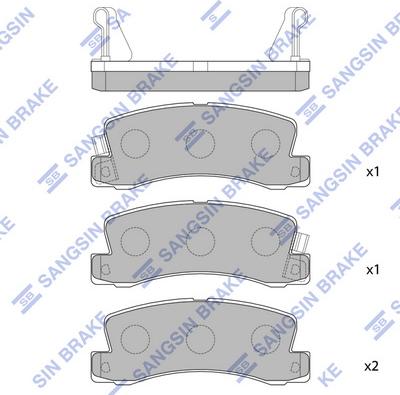 Hi-Q SP1208 - Тормозные колодки, дисковые, комплект autospares.lv