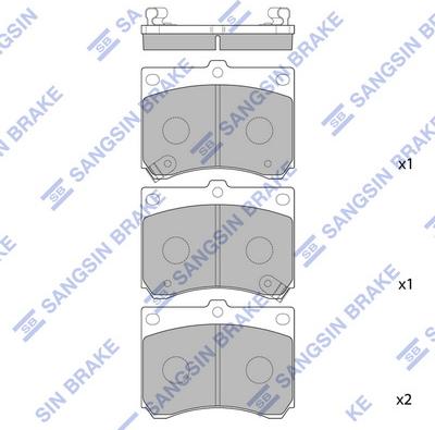 Hi-Q SP1216 - Тормозные колодки, дисковые, комплект autospares.lv