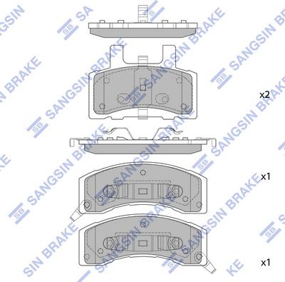 Hi-Q SP1288 - Тормозные колодки, дисковые, комплект autospares.lv