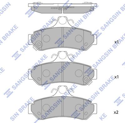 Hi-Q SP1236 - Тормозные колодки, дисковые, комплект autospares.lv