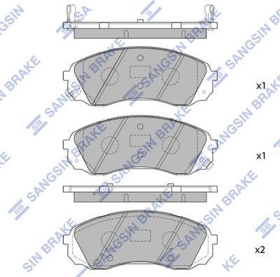 Hi-Q SP1238 - Тормозные колодки, дисковые, комплект autospares.lv