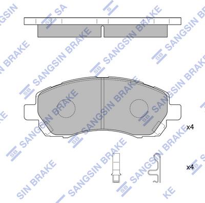 Hi-Q SP1228 - Тормозные колодки, дисковые, комплект autospares.lv