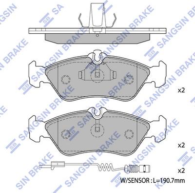 Hi-Q SP1274 - Тормозные колодки, дисковые, комплект autospares.lv