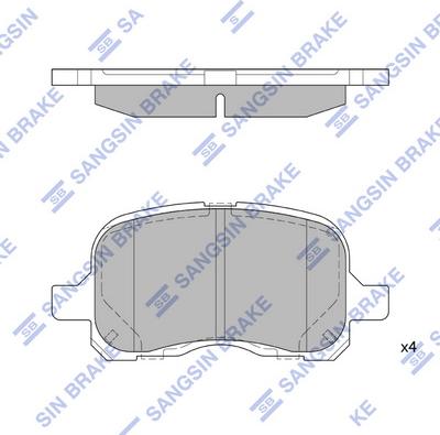 Hi-Q SP1270 - Тормозные колодки, дисковые, комплект autospares.lv