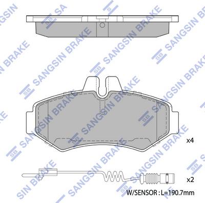 Hi-Q SP1278 - Тормозные колодки, дисковые, комплект autospares.lv