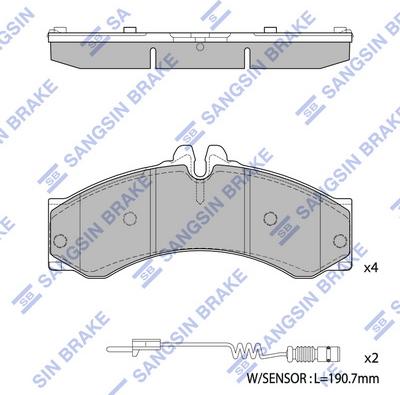 Hi-Q SP1277 - Тормозные колодки, дисковые, комплект autospares.lv