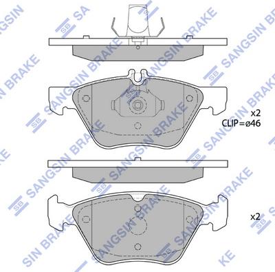 Hi-Q SP1797 - Тормозные колодки, дисковые, комплект autospares.lv