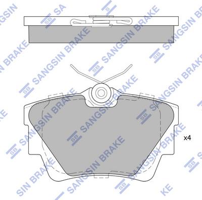 Hi-Q SP1742 - Тормозные колодки, дисковые, комплект autospares.lv