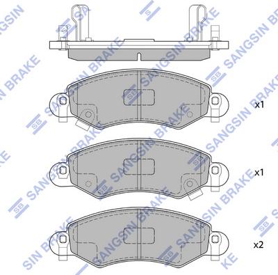 Hi-Q SP1754 - Тормозные колодки, дисковые, комплект autospares.lv