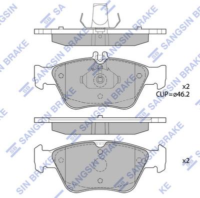 Hi-Q SP1755 - Тормозные колодки, дисковые, комплект autospares.lv