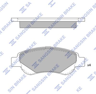 Hi-Q SP1750 - Тормозные колодки, дисковые, комплект autospares.lv