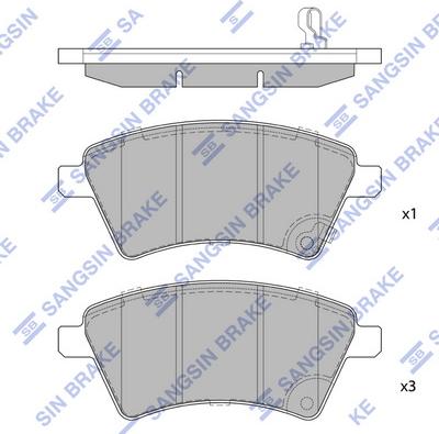 Hi-Q SP1751 - Тормозные колодки, дисковые, комплект autospares.lv