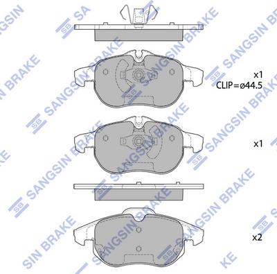 Hi-Q SP1758 - Тормозные колодки, дисковые, комплект autospares.lv