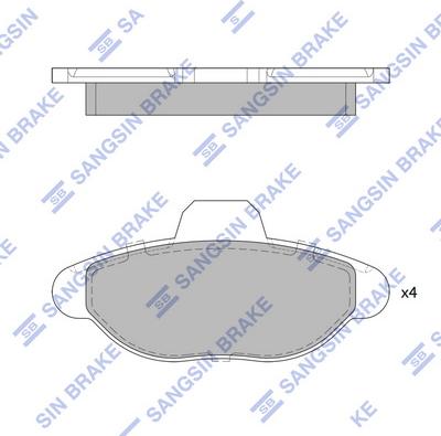 Hi-Q SP1753 - Тормозные колодки, дисковые, комплект autospares.lv