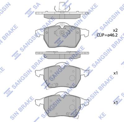 Hi-Q SP1757 - Тормозные колодки, дисковые, комплект autospares.lv