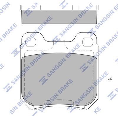 Hi-Q SP1760 - Тормозные колодки, дисковые, комплект autospares.lv