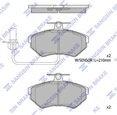 Hi-Q SP1708A - Тормозные колодки, дисковые, комплект autospares.lv