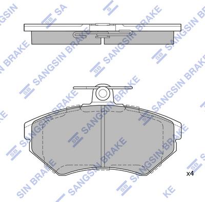 Hi-Q SP1708 - Тормозные колодки, дисковые, комплект autospares.lv