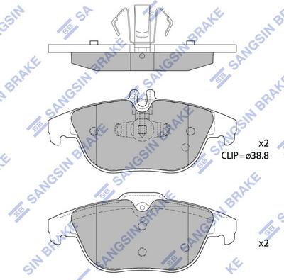 Hi-Q SP1707 - Тормозные колодки, дисковые, комплект autospares.lv